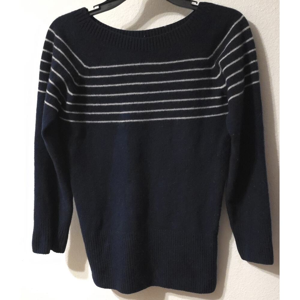 Celtic & Co 100% Lamb's Wool Sweater, Size XS Navy Blue Nautical Cozy Warm Soft